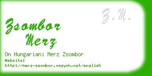 zsombor merz business card